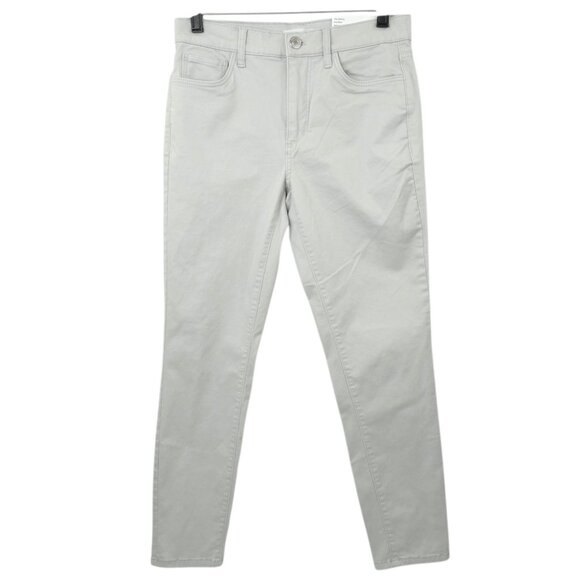 Loft The Skinny Mid Rise Jeans Womens Size 27 Light Gray Denim Regular Fit NWT - Picture 1 of 14